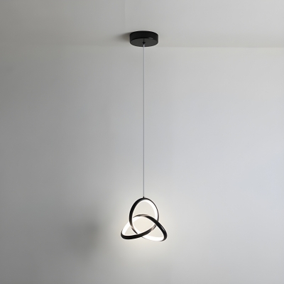 Modern Silica Gel Pendant with Adjustable Hanging Length and LED