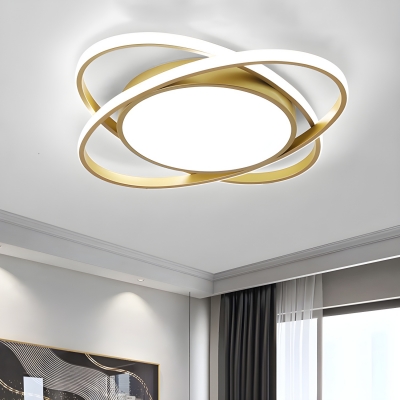 Metal Close To Ceiling Modern Light in White for Residential Use