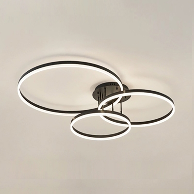 Modern Acrylic 3-Light LED Close To Ceiling Light for Residential Use
