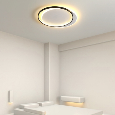 Modern LED Flush Mount Close To Ceiling Light Fixture with Acrylic Shade