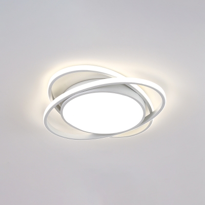 Modern Metal Close To Ceiling Light with Acrylic Shade - 1 Light - No Assembly Required