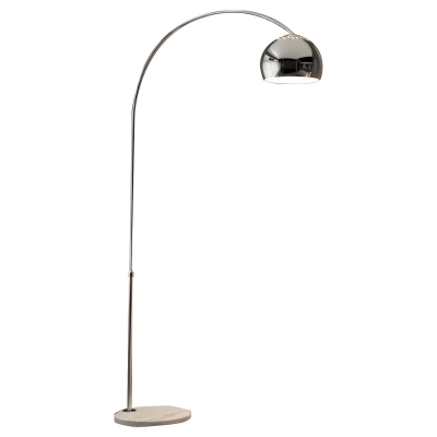 Silver Metal Adjustable Height Light with Foot Switch for Indoor Use