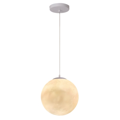 Stylish White Pendant with Adjustable Hanging Length and Modern Metal Design