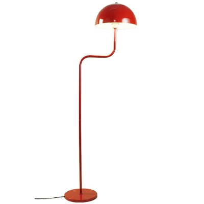 Contemporary Dome-Shaped Metal Floor Lamp with LED Light and Foot Switch