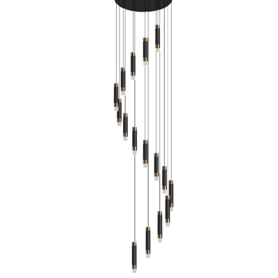Elegant Black Pendant Light with Modern Design and Adjustable Hanging Length