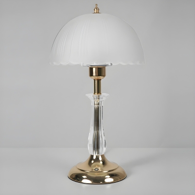 Elegant LED Table Lamp with Glass Shade, Perfect for Modern Home Decor
