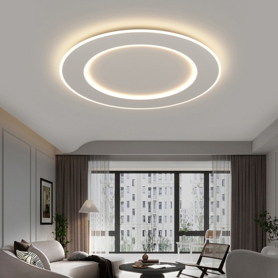Modern LED Bulb Metal Flush Mount Close To Ceiling Light with Acrylic Shade for Residential Use