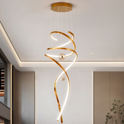 Modern LED Bulbs Chandelier with Adjustable Hanging Length in Silica Gel