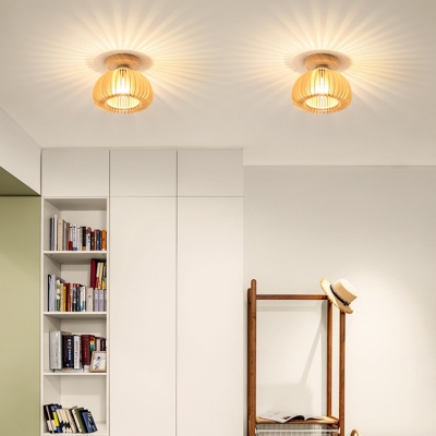 Modern Solid Wood Downlight Close to Ceiling Light for Residential Use