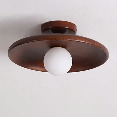 Stylish Solid Wood Semi-Flush Mount Ceiling Light for Modern Homes