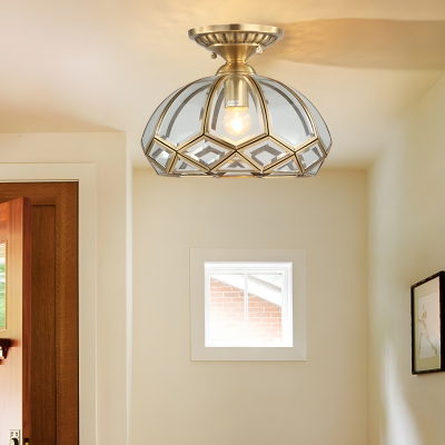 Ambient Clear Glass LED Ceiling Light with Semi-Flush Mount and Modern Style for Residential Use