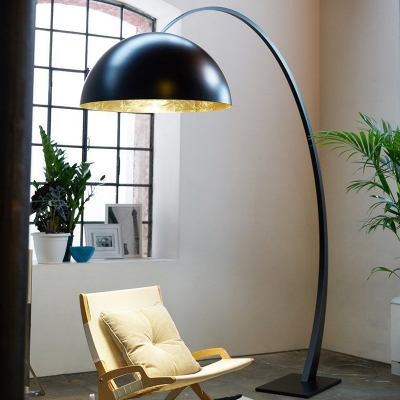 Contemporary LED Iron Floor Lamp with Rocker Switch for Modern Residential Use