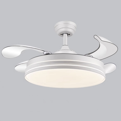 Elegant Acrylic Ceiling Fan with Dimmable LED Lights and Remote Control