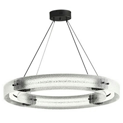 Elegant and Modern Chandelier With Clear Glass Shade and Adjustable Hanging Length