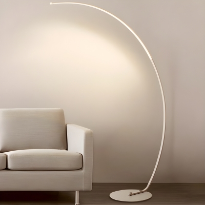 Modern Arc Floor Lamp with Foot Switch, featuring LED Lighting for Residential Use