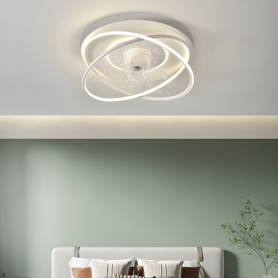 Modern Ceiling Fan with Third Gear Color Temperature, 7 Blades and Dimmable LED Light