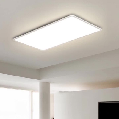 Modern LED Flush Mount Ceiling Light with 3 Color Light and Acrylic Shade