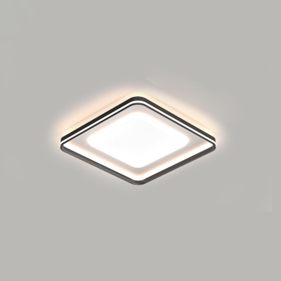 Modern LED Flush Mount Ceiling Light with Ambient Shade in Third Gear Color Temperature