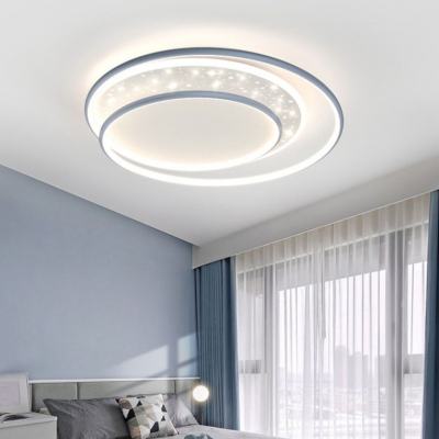 Modern LED Flush Mount Ceiling Light with Silica Gel Shade (2 Lights Included)