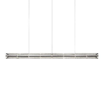 Modern Metal Island Light with Adjustable Hanging Length and Clear Glass Shade