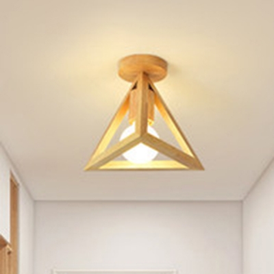 Modern Solid Wood Downlight Close to Ceiling Light for Residential Use