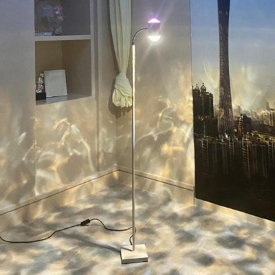 Contemporary Metal Floor Lamp with LED and Dual Light Option for Elegance and Versatility