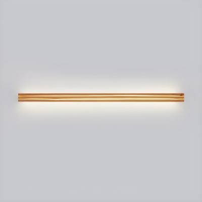 Contemporary Wood LED Wall Sconce with Acrylic Shade for Living Room