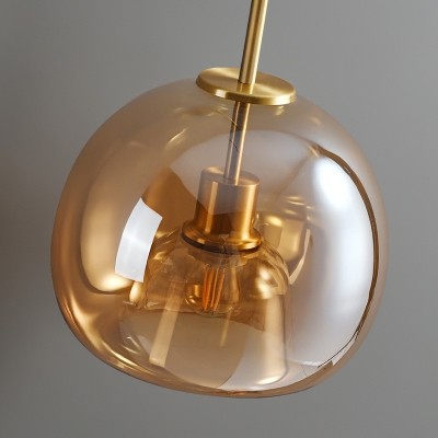 Metal Pendant Light with Clear Glass Shade and Downrods Mounting - Modern Style for 35-40 Women