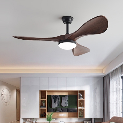 Modern Ceiling Fan with Remote Control and Dimmable 3 Color LED Light