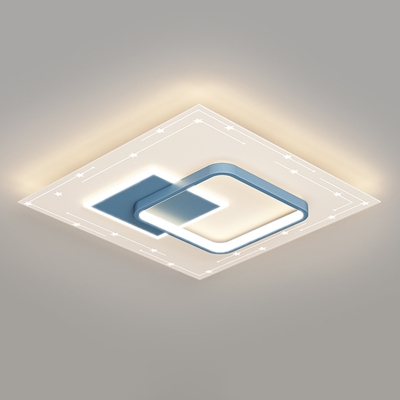 Modern LED Close To Ceiling Light with Dimmable Third Gear Color Temperature and Acrylic Shade
