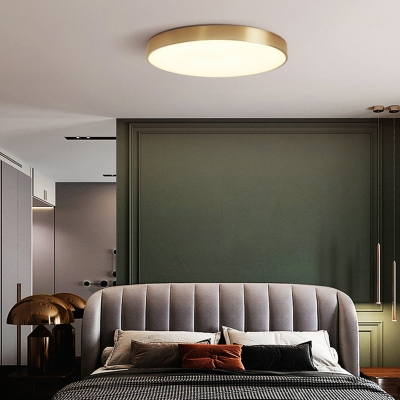 Modern LED Flush Mount Ceiling Light with Acrylic Shade, Direct Wired Electric Power Source