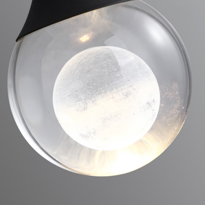 Modern LED Pendant Light with Acrylic Shade and Metal Frame for Residential Use