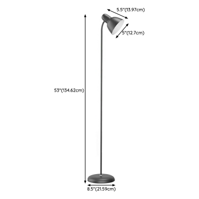 Modern Metal Floor Lamp with Down-light Direction and Rocker Switch, 50-59 inches