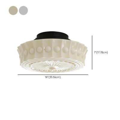 Modern Metal Flush Mount Ceiling Light with Clear Glass Shades for Residential Use