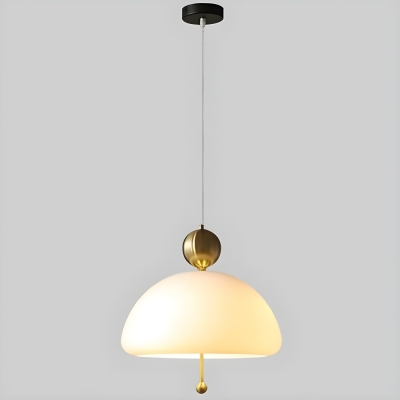 Modern Metal Pendant Light with 3 White Glass Shades for LED/Incandescent/Fluorescent Bulbs