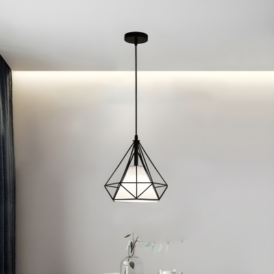 Modern Metal Pendant Light with Adjustable Hanging Length and Iron Shade for Residential Use