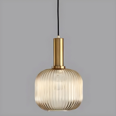 Modern Metal Pendant Light with Glass Shade - Energy Efficient LED Light for Home Use