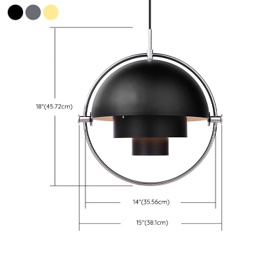 Modern Pendant Light with Sleek Metal Design and Adjustable Hanging Length