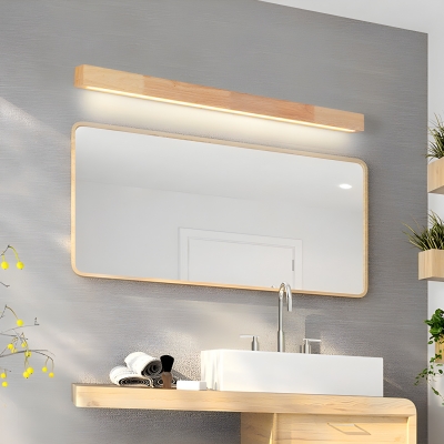 Modern Wood LED Vanity Light with Dimmable Third Gear Color Temperature