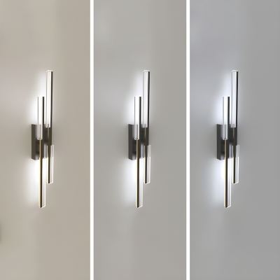 Sleek 2-Light Modern LED Metal Wall Sconce with Acrylic Shade and No Assembly Required
