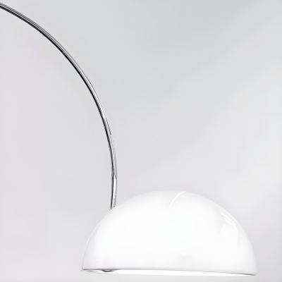 Contemporary Arc Floor Lamp with Dome Shade and LED Lighting for Residential Use