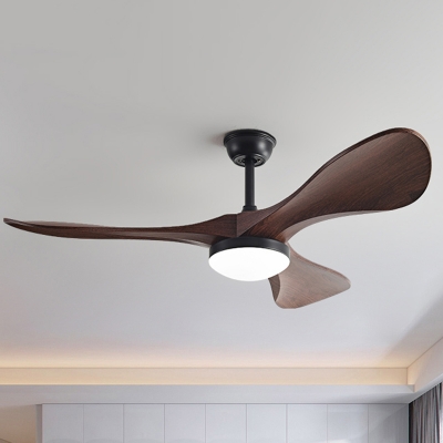 Modern Ceiling Fan with Remote Control and Dimmable 3 Color LED Light