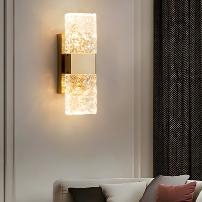 Modern LED Crystal Wall Lamp for Elegant Ambient Lighting in Metal