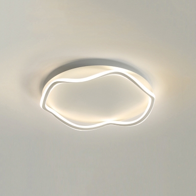 Modern LED Flush Mount Ceiling Light with Dimmable Warm/White/Neutral Light of 1 Lamp in Iron