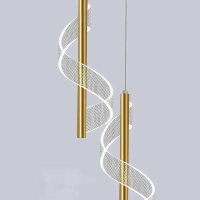 Modern Metal Pendant with Adjustable Hanging Length and Dimmable LED Bulbs