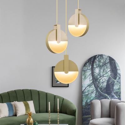 Modern Metal Pendant with LED and Acrylic Shade for Residential Use