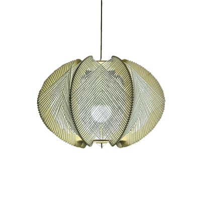 Modern Wood Pendant Light with Adjustable Cord - Stylish Rattan Shade for Home Decor