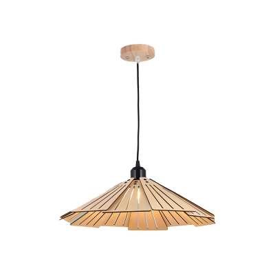 Modern Wood Pendant Light with Adjustable Hanging Length and Contemporary Style