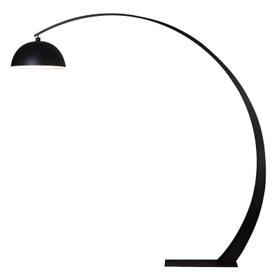 Contemporary Metal Arc Floor Lamp with Rocker Switch and Dome Shade