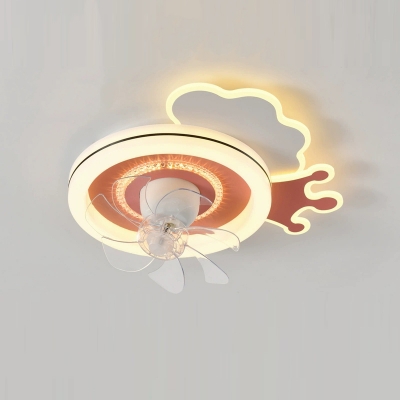 Modern Ceiling Fan with Remote Control Stepless Dimming in Various Colors